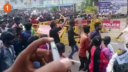 சின்ன சேலம் தனியார் பள்ளி மாணவி மரணம்.. போராட்டத்தில் ஈடுபட்ட பொதுமக்கள் - வீடியோ