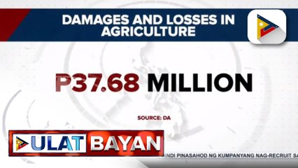 DA: Pinsala sa agrikultura dahil sa mga pag-ulan, pumalo ng mahigit P37-M