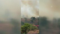 BALIKESİR - Ormanlık alanda çıkan yangına müdahale ediliyor (2)