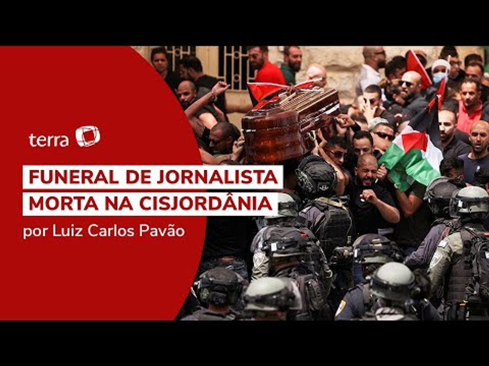 Polícia israelense entra em confronto com palestinos em funeral de jornalista morta na Cisjordânia