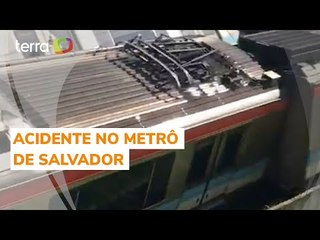 Trens colidem após acidente no metrô de Salvador (BA)