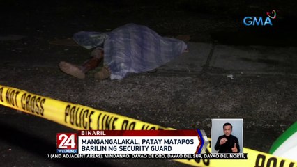 Mangangalakal, patay matapos barilin ng security guard | 24 Oras Weekend