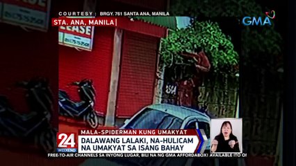 Dalawang lalaki, na-hulicam na umakyat sa isang bahay  | 24 Oras Weekend