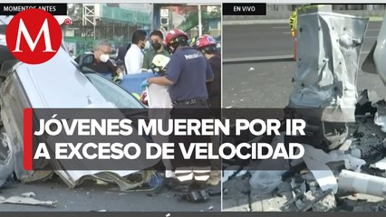 Accidente deja dos jóvenes muertos en CdMx