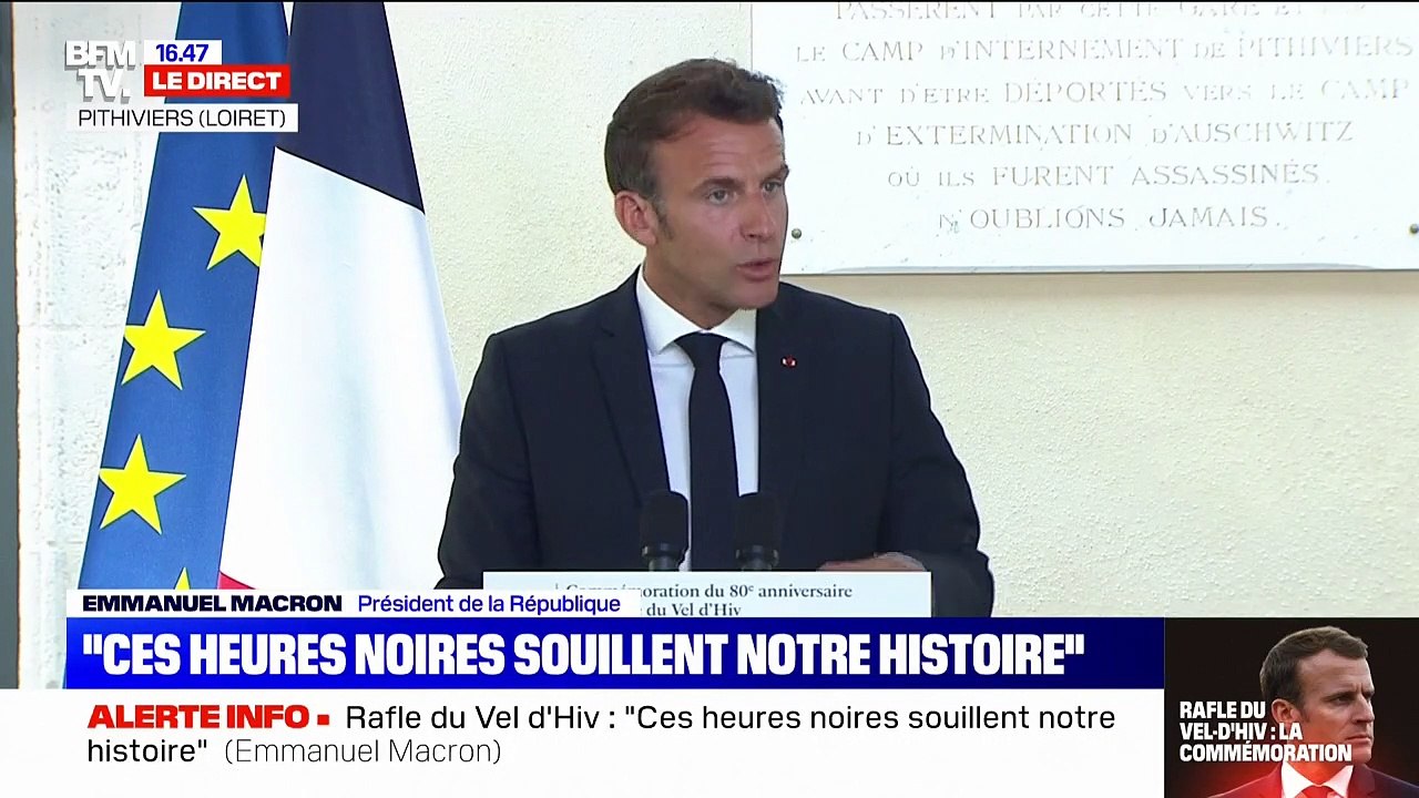 Emmanuel Macron: "La France de Vichy venait de loin et, en quelques mois, elle a éteint les Lumières"