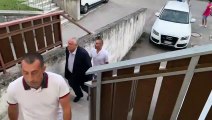 Lazio, l'arrivo del presidente Lotito alla cena di squadra