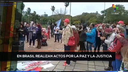 Download Video: teleSUR Noticias 15:30 17-07: Brasileños realizan actos por la paz y la justicia