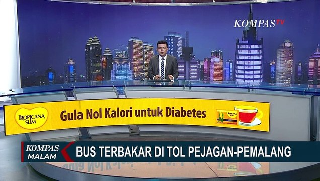 Detik-Detik Bus Bermuatan Penumpang Terbakar di Tol Pejagan-Pemalang