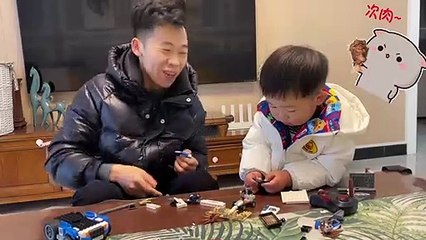 In front of his daughter-in-law, his speech is not as good as a 2-year-old cute baby, and he stole the limelight. #HumanCubs Bewitched Behavior Dare# Mengwa FunnyDaily