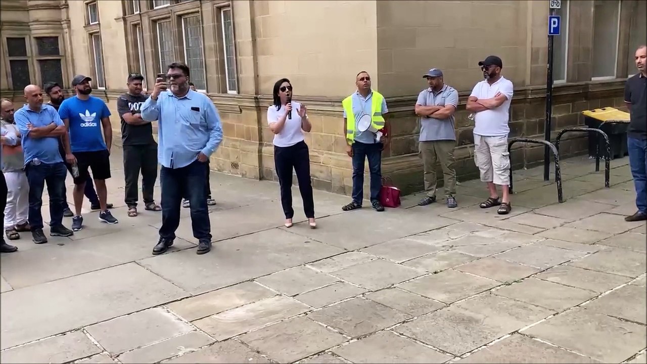 Wakefield taxi protest, July 2022