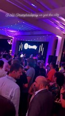 Lewandowski enseña sus pasos de baile en la fiesta organizada entre el Barça y Spotify