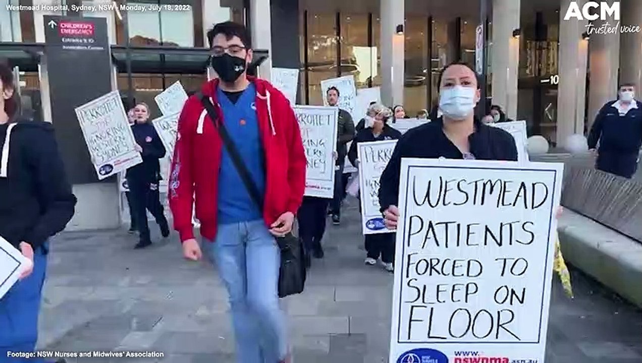 Nurses and midwives protest understaffing at Westmead Hospital, Sydney | July 18, 2022 | ACM