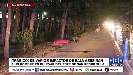 Download Video: De varios disparos matan a un hombre en el bulevar del este de San Pedro Sula