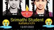 Srimathi Student kallakurichi  13.07.2022 & SINGAPORE TMS FANS