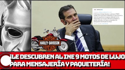 ¡Le descubren al INE 9 motos de lujo para servicio de paquetería y mensajería!