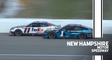 Denny Hamlin puts the bumper to Ross Chastain at New Hampshire