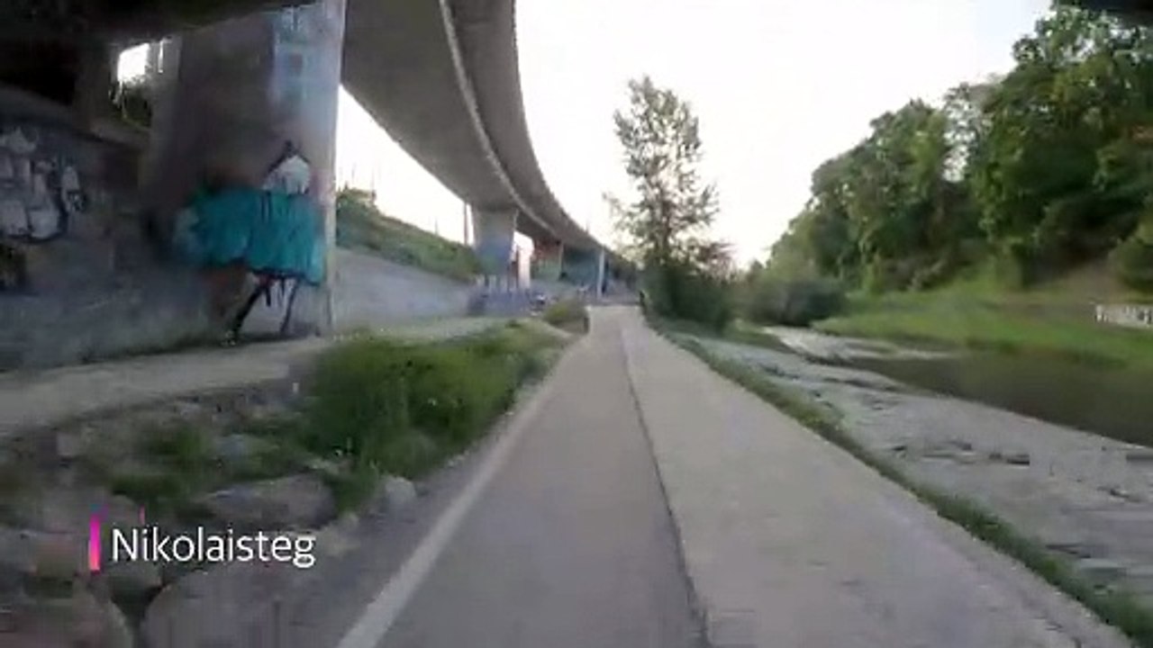 Wien am Rad: Wienfluss (Nikolaisteg bis Hütteldorf) frühmorgens