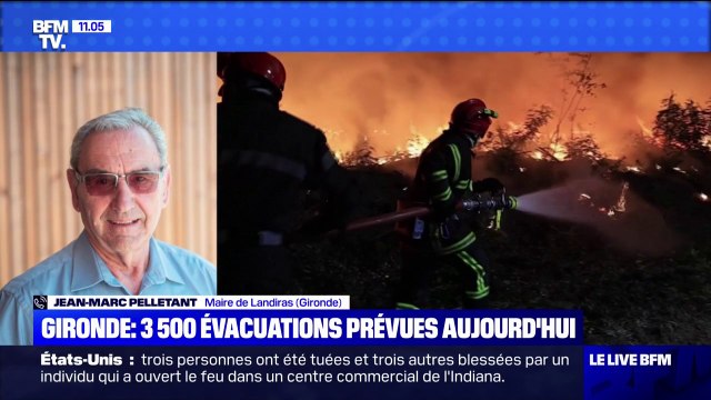 Incendies en Gironde: le maire de Landiras affirme que ce soir à 17h, il faut que le village soit vidé de ses habitants