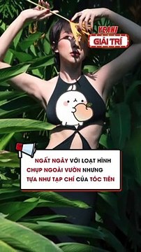 Ngất ngây với loạt hình chụp ngoài vườn nhưng tựa như tạp chí của Tóc Tiên