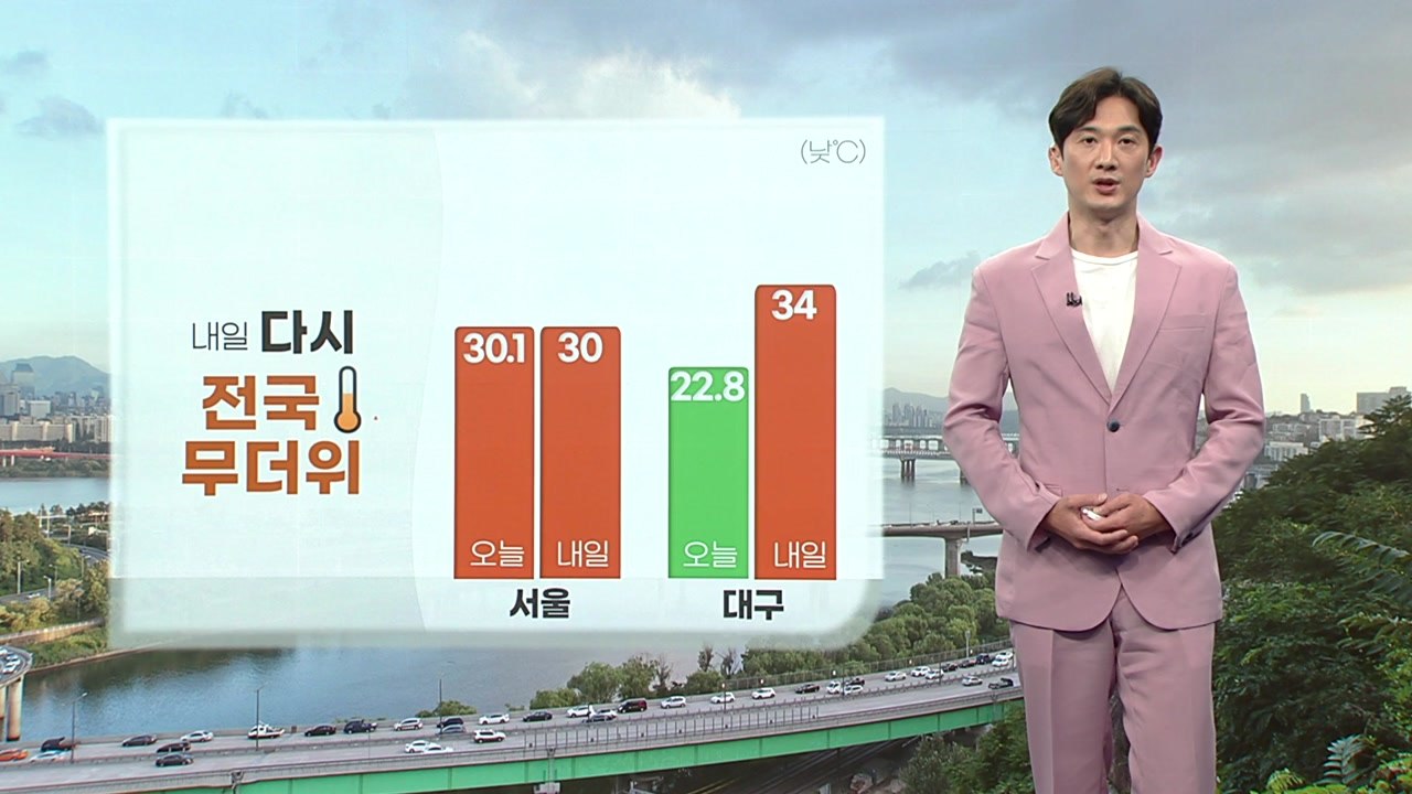 [날씨] 내일 다시 전국 무더위 기승...영남·제주 아침까지 산발적 비 / YTN