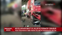 BREAKING NEWS - Kecelakaan Maut Truk BBM Tabrak Belasan Motor dan Mobil di Jalur Alternatif Cibubur