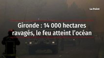Gironde : 14 000 hectares ravagés, le feu atteint l’océan