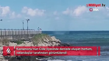 Kastamonu’da denizde korkutan hortum