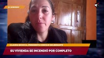 El fuego habría iniciado por un cortocircuito en la televisión de la vivienda