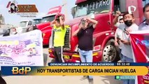 Paro: dirigente de transportistas de carga afirma que el 80% de ellos acatará protesta