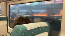 Momentos de pánico en el tren Madrid-Ferrol a su paso por Zamora por la cercanía de las llamas