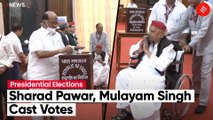 Sharad Pawar, Mulayam Singh Cast Votes For President Poll At Parliament