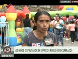 Niños caraqueños disfrutaron su día en los espacios recuperados por el Gobierno Bolivariano