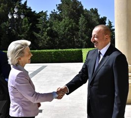 Azerbaycan Cumhurbaşkanı Aliyev, AB Komisyonu Başkanı Leyen'i kabul etti
