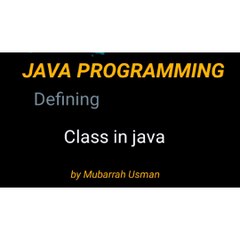 What is class in java programming