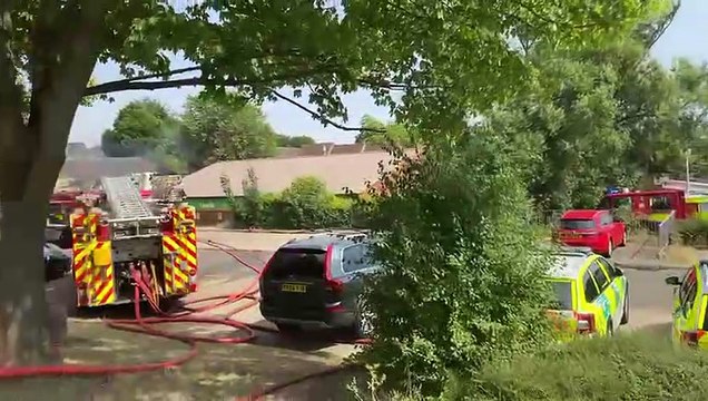 Firefighters tackle blaze in Northampton neighbourhood