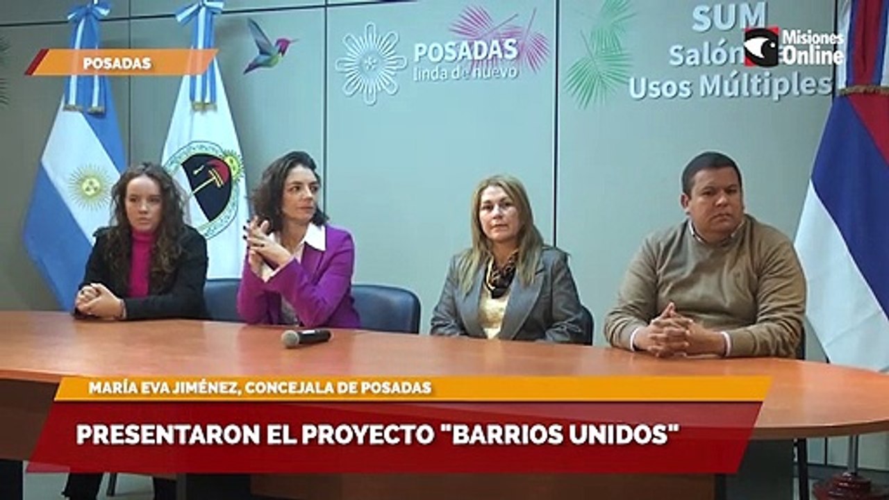 Presentaron el proyecto "Barrios Unidos"