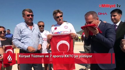 Video herunterladen: Kürşad Tüzmen ve 7 sporcu KKTC'ye yüzüyor