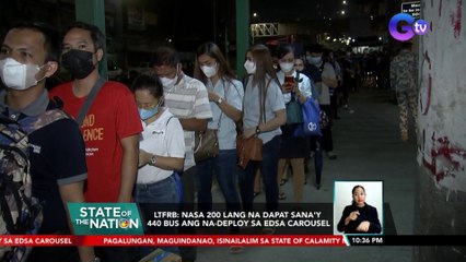 Mahabang pila sa libreng sakay sa EDSA Bus Carousel na tiniis ng mga pasahero, dahil daw sa kakulangan ng bus | SONA
