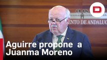 Aguirre propone formalmente a Juanma Moreno para el debate de investidura