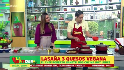 Preparamos lasaña 3 quesos vegetariana en La Batidora