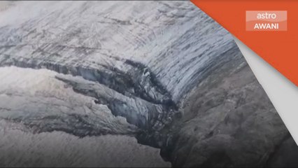 Gelombang Haba | Glasier gergasi di Marmaloda, Itali retak