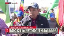 Marcha por la ‘titulación de tierras’ llegó hasta Cochabamba