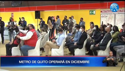 Metro de Quito operará en diciembre