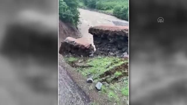 Ordu'da şiddetli yağış hasara yol açtı