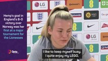 Hemp relaxing with LEGO as she builds into Euros