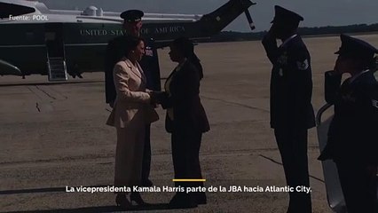 La vicepresidenta Kamala Harris parte hacia Atlantic City, donde dará un discurso sobre derechos reproductivos