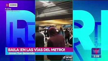 Joven baila en las vías del Metro y es detenido
