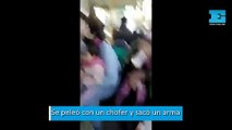 Se peleó con un chofer y sacó un arma