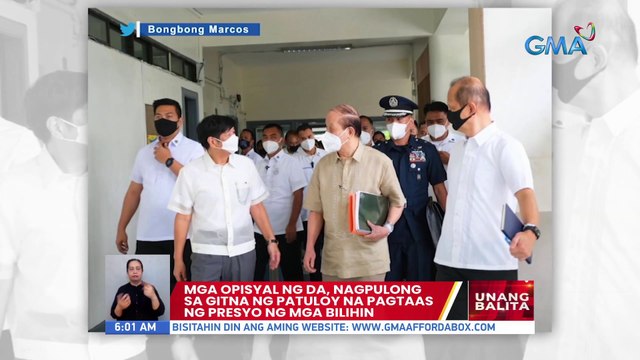 Mga opisyal ng DA, nagpulong sa gitna ng patuloy na pagtaas ng presyo ng mga bilihin | UB