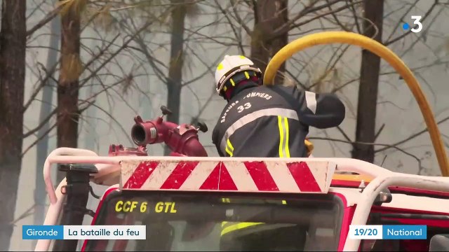 Incendies en Gironde - Regardez les images du combat des pompiers, mètre par mètre, qui luttent dans des conditions terribles pour combattre le feu